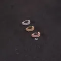 Stainless Steel 8mm Marquise Zircon Hoop Nose Ring Cartilage Earring Piercing Jewelry - Style 6