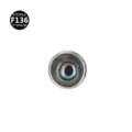 Top de anclaje dérmico de titanio joyería para piercing corporal con incrustación diseño - Estilo de Ojo de Concha / 0,9x4 mm rosca M0,9