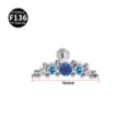F136 Titanio Zircone Cluster Piercing Orecchino Cartilagine Labret Gioiello Corpo - N. 12