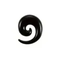 Glänzender schwarzer Acryl Spiral Ohr Taper Piercing Schmuck in 2mm bis 10mm Größe - 2.0mm / Schwarz