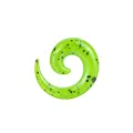 Acryl Spirale Ohr Dehnung Piercing Schmuck in Neon Gruen mit schwarzen Punkten, 2-10mm - 2.0mm / Grün Gepunktet