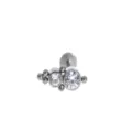 F136 Titanio Zirconia Piercing Orecchino Labret Cartilagine Corpo Gioiello Variante - 1.2*8mm / NO.4