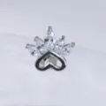 Edelstahl Krone Zirkon Ohrknorpel Piercing Stecker modischer Körperschmuck glänzend. - Herz-Kronen-Stil (No.24 Silber) / 1.2x6mm (Stabdicke x Länge)
