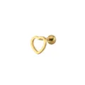 Goldfarbener Edelstahl Edelstahl Herz Knorpel Piercing Ohrring mit Schraubkugel für Damen. - Herz Gold Stil (NO.27 Gold) / 1.2x6mm (Stabdicke x Länge)