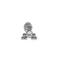 Piercing labret cartilagine in titanio con zircone cubico e gruppo di sfere trendy. - NO.7