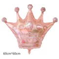Rose gold crown foil balloon for birthday party decorations, lovely 60cm size variant. - Rose Gold Small