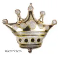 Large gold crown foil balloon for birthday party decorations and wedding celebrations 76cm - Medium Gold