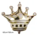 Golden crown aluminum foil balloon for party decoration, large size, durable material. - Small Gold