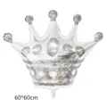 Large silver crown foil balloon for birthday party and celebration event decor 60x60cm - Small Silver