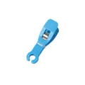 Blue plastic body piercing clamp opening tool with metal spring for tattoo and body art use. - Blue Round Nose Pliers