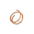Anneau de nez double cartilage créole piercing bijoux de corps vue détail minimaliste or rose - 0.8x6mm / Or rose