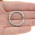 Stainless steel flat split key ring close-up, perfect hardware detail for DIY crafts and bags. - Inner Diameter 26mm / Silver