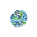 Galaxie Ozean Blau Glas Ohr Tunnel Doppelbördelung Stecker Körperschmuck Accessoire - 6mm / Grün und Blau und Weiß
