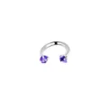 Titanstahl Hufeisen Barbell Septum Ring mit lila Zirkon Körperpiercing Schmuck. - 1.2*8*3mm / Lila
