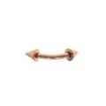 Stainless Steel Curved Barbell Eyebrow Piercing Ring Body Jewelry Rose Gold Cones - Spike (External Thread) / 1.6x6x3mm / Rose Gold