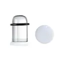 Glas ohrlochsattel ohrdehner piercing schmuck transparent ohrpiercing dehner 1 stueck - Flacher Pilzstecker / 1.6mm (1 Stück) / Einfarbig Weiß