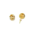 Gold metal butterfly clutch pin backs for badges and brooches DIY craft accessories. - Gold