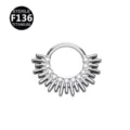 Titanium F136 zirkoon septum ring lichaam piercing sieraden voor kraakbeen oorbel dames - Stijl 3