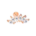 Roségold Edelstahl Marquise Zirkonia Fächer Knorpel Ohrring Labret Piercing Schmuckstück - Sechs-Marquise-Fächer-Stil(M1612) / 1.2*6mm / Roségold