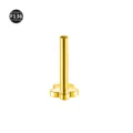 Titanium Labret Stud Piercing Base Golden Threaded Body Piercing Jewelry Component - Plum Blossom - Gold