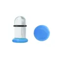 Blauer Glas Piercing Plug und Dehnstab, flacher Pilz Ohrstecker für täglichen Körperschmuck Bedarf. - Flacher Pilzstecker / 1.6mm (1 Stück) / Festes Seeblau