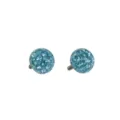 Titan Stahl Außengewinde Kristall Piercing Kugel Körperschmuck Zubehör Variante - 0.9x5mm Gewinde (Passend für 1.2 Basis) / Aqua