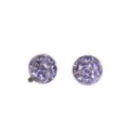 Titanstahl Aussengewinde Piercing Kugel, lila Strass Ton Pave Koerperschmuck Zubehoer. - 0.9x5mm Gewinde (Passend für 1.2 Basis) / Lila