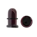 Lila Glas Ohrdehner und Pilz Piercing Schmuck fuer die koerperliche Modifikation. - Flacher Pilzstecker / 1.6mm (1 Stück) / Ganz Lila