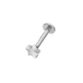 Edelstahl Stern Labret Stecker Piercing Schmuck Silber Farbe Variante Artikel Nummer - Stern-Stil / 1.2*10mm / Silber
