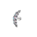 Edelstahl Labret Piercing Stecker mit Kristall Cluster und Kugeln Körperschmuck - NO 25 Sternencluster-Strass-Stil / 1.2*6mm / Silber
