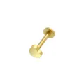 Goldfarbenes Herz Labret Piercing Stecker 316l Edelstahl minimalistischer Ohrring fur Damen - Herz-Stil / 1.2x10mm / Gold