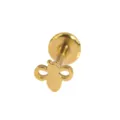 Goldfarbener Edelstahl Biene Labret Stecker Piercing Körperschmuck für Ohren und Lippen. - Bienen Stil / 1.2x10mm / Gold