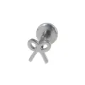 Edelstahl 316L Labret Stecker mit Schickem Schleifen Design für Körperpiercing - Schleifenstil / 1.2x10mm / Silber