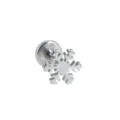Edelstahl Schneeflocke Labret Stecker Piercing Ohrring Silber Schmuck Körperpiercing - Schneeflocken-Stil / 1.2x10mm / Silber