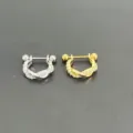 Edelstahl 0.8x8mm Barbell Kristall Ohrknorpel Piercing Schmuck Detailansicht Produkt - Stil NO 3 (Silber)