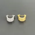 Edelstahl Barbell Zirkon Ohrklemme Piercing Schmuck Set, in Größe 0,8x8mm erhältlich. - Stil NO 5 (Silber)
