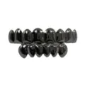 Metal Grillz Top and Bottom Set Hip Hop Teeth Grillz Grills Fashion Body Jewelry Detail - Top And Bottom Grillz (Black Kit) / Black