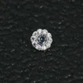 14G ASTM F136 Titanio Girasol Anclaje Dérmico Labio Oreja Joya Piercing Piedras Brillo - 7mm Rosca 1.2mm Con Base 14G / Multicolor