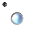 Titanium dermal anchor top with opal inlay body piercing jewelry labret stud accessory - Frosted Stone Accessory Top / 4mm (Thread M0.9)