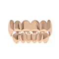 Rose gold hip hop teeth grills vampire fangs top and bottom set grillz body jewelry - Vampire Fangs Style (Style 3 Rose Gold Kit) / Rose Gold