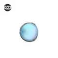 G23 Titan Opal Piercing Aufsatz Dermal Anchor Lippenstift Schmuck DIY Zubehör - 0.9*4 mm / Wellenrand Mattierter Stein (Nur Kopf)