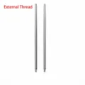 G23 Titan Außengewinde Piercing Taper Insertionsstift Körper Piercing Werkzeug Nadel - Gerader Stab Stil (M2021) / 1.6mm Außendurchmesser/1.0mm Außengewinde