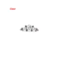 Titanium Cluster Knorpel Helix Lippen Piercing Stecker mit klaren Zirkonia Steinen. - Edelstahl 6mm / Weißer Strass Geschweißte Kugel