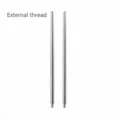 G23 Titan Piercing Einstechdorn, extern gewindeter Stift für professionelles Piercing. - Gerader Stab Stil (M2021) / 1,0 mm Außendurchmesser / 0,9 mm Außengewinde