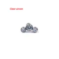 Titanium Cluster Piercing Schmuck mit drei klaren Zirkon Steinen für Ohr und Helix. - Edelstahl 1.2x6 mm / Weißer Zirkonia