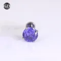 G23 Titan Piercing Stift mit Lila Zirkonia Ohrring Lippenring 6mm Variante - Lila