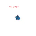 Titan blauer Opal Cluster Piercing Stecker, Ohrknorpel Helix Ohrring Schmuck für Damen. - Edelstahl 1.2x6 mm / Blauer Opal-Katzenpfote