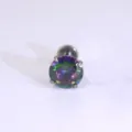 Top Wunderschöner 6mm Mystic Zirkon G23 Titan Labret Piercing Ohrring Körperschmuck - bunt