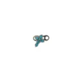 Micro dermal anchor piercing top featuring a cross shape with blue rhinestones for body jewelry. - Sea Blue Zirconia Flower (OM1329)