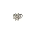 Titanium micro dermal anchor top featuring a delicate flower design with pearl beads for body piercing. - Pink Artificial Pearl Flower (OM1329)